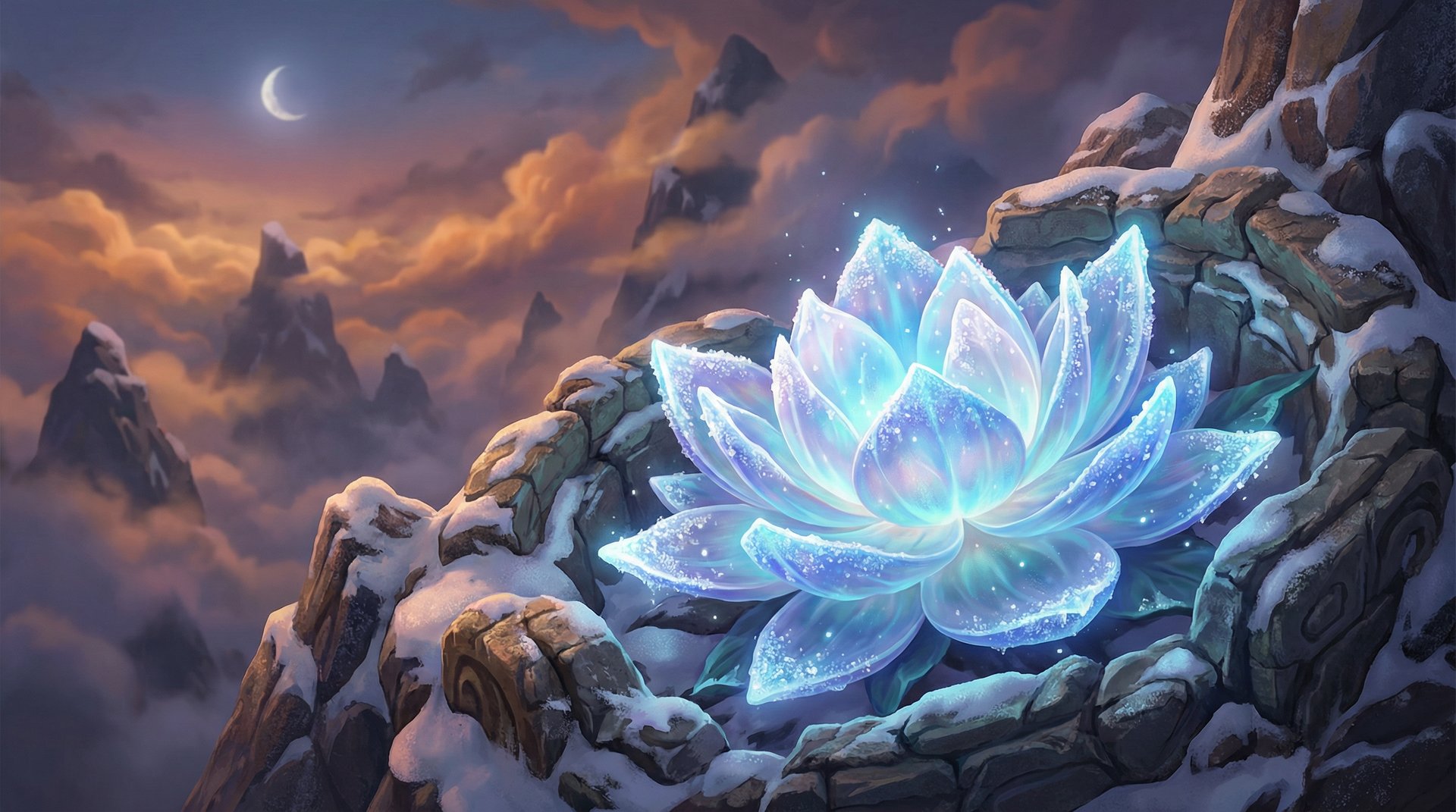 偷拍雪莲花生长全记录植物视频